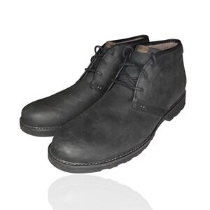 Dunham RevDash Leather Chukka Boots Black 15 D‎ Lace Up Waterproof Shoes